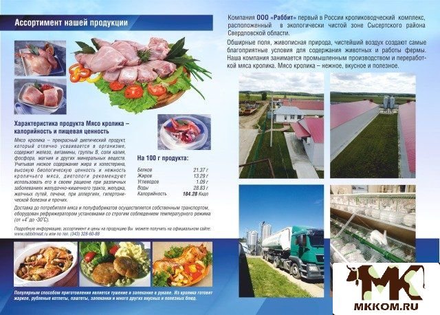 Фермерские продукты из Мясо кролика, полуфабрикаты
